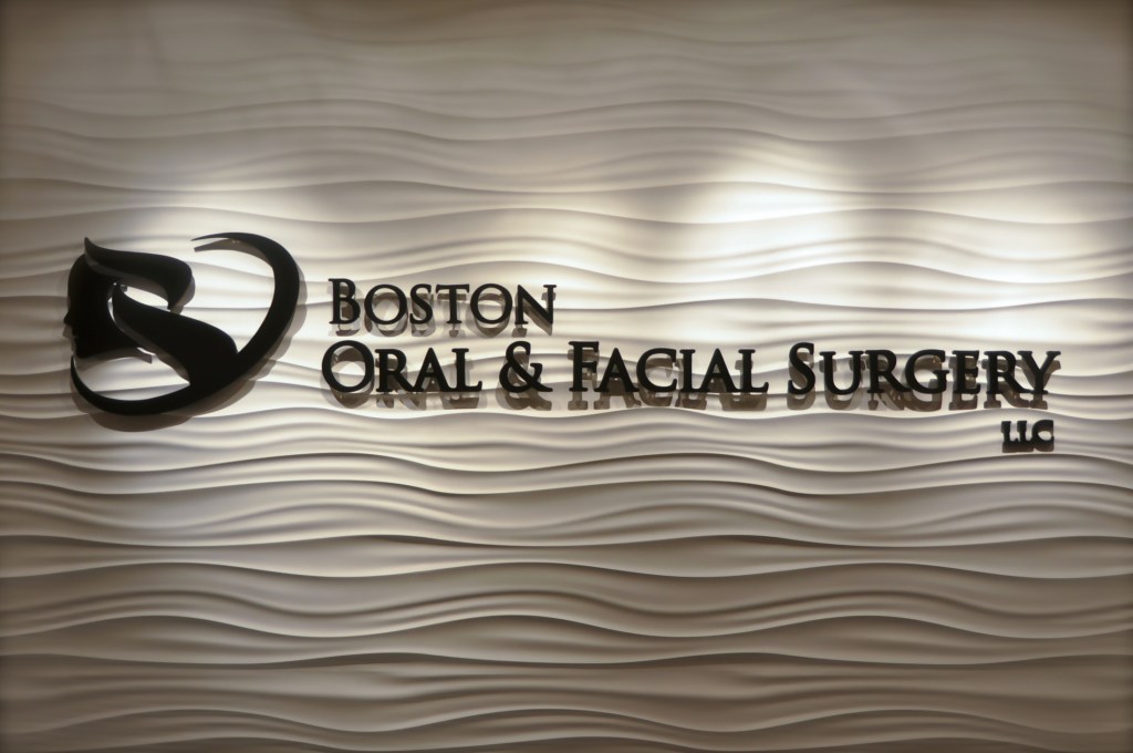 Office tour logo on wall 