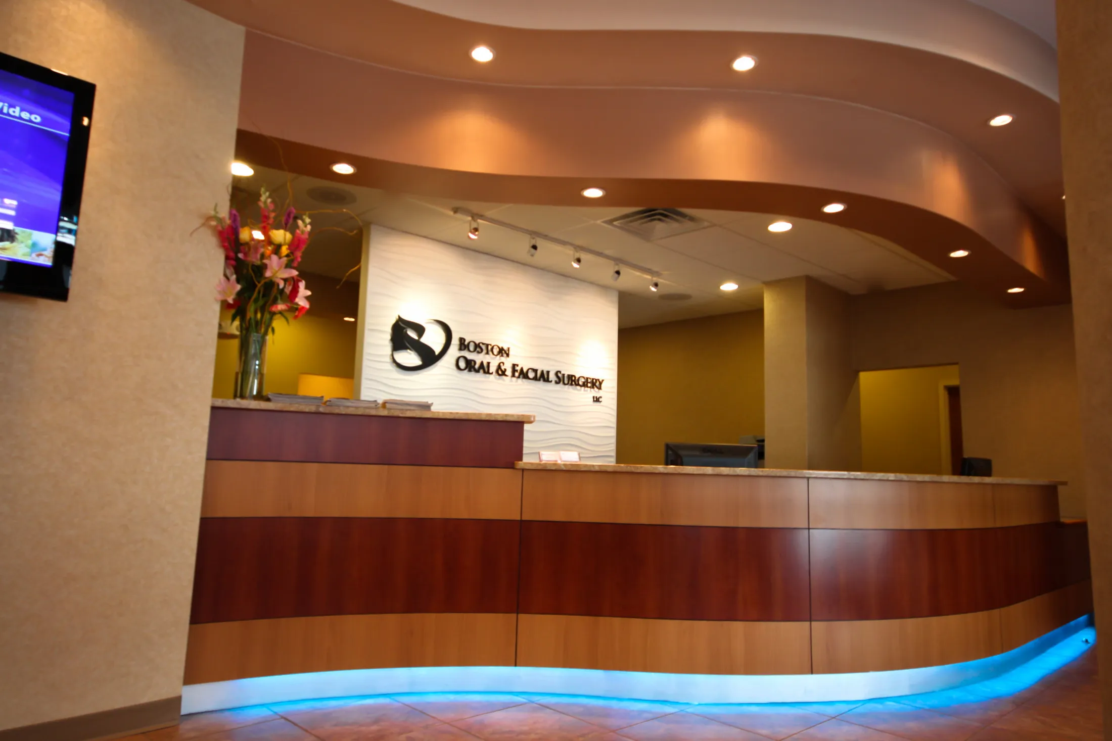 Office tour reception desk