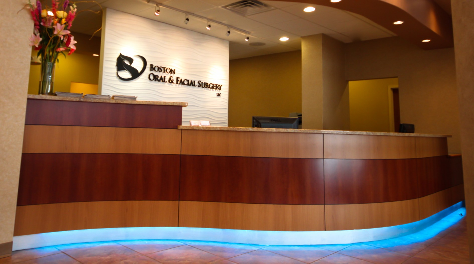 Office tour reception desk